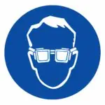 M 01 Работать в защитных очках (Пластик 200x200)