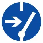 M 14 Отключить перед работой (Пластик 200x200)